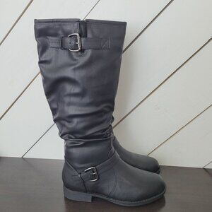 NEW Journee Collection Stormy Womens Size 8.5 Black Knee-High Boots 5CT